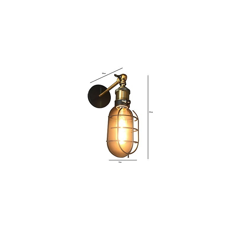 Vintage Black Metal Loft Wall Lamps Living Room Dining Room Hallway Cafe Bars Bar Wall Lamp