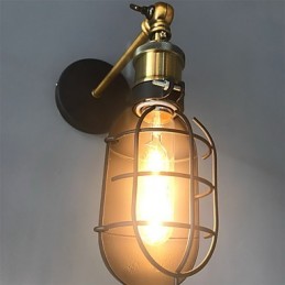 Vintage Black Metal Loft Wall Lamps Living Room Dining Room Hallway Cafe Bars Bar Wall Lamp