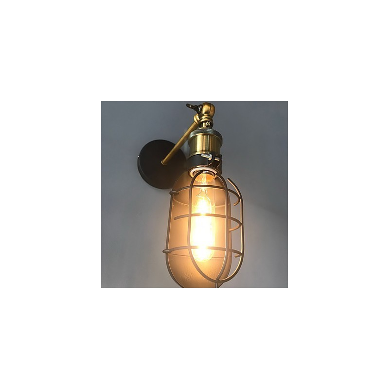 Vintage Black Metal Loft Wall Lamps Living Room Dining Room Hallway Cafe Bars Bar Wall Lamp