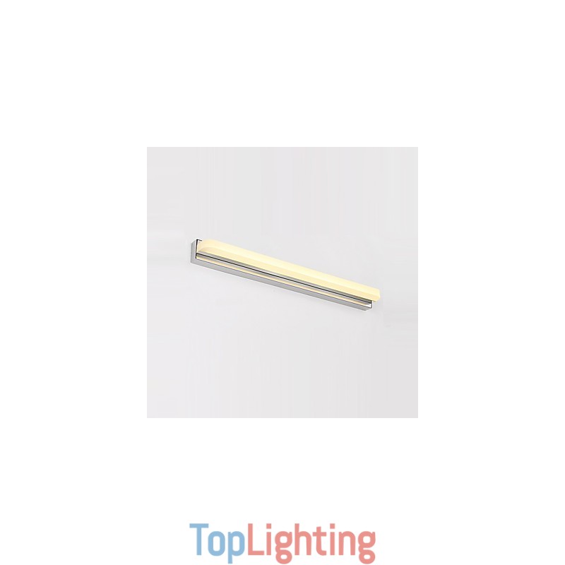 Integrated Modern Contemporary Chrome Feature for Ambient Light Bathroom Lighting Wall Light