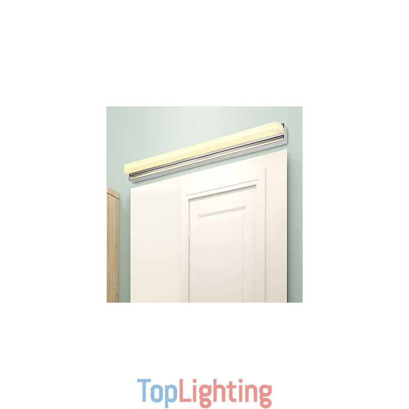 Integrated Modern Contemporary Chrome Feature for Ambient Light Bathroom Lighting Wall Light