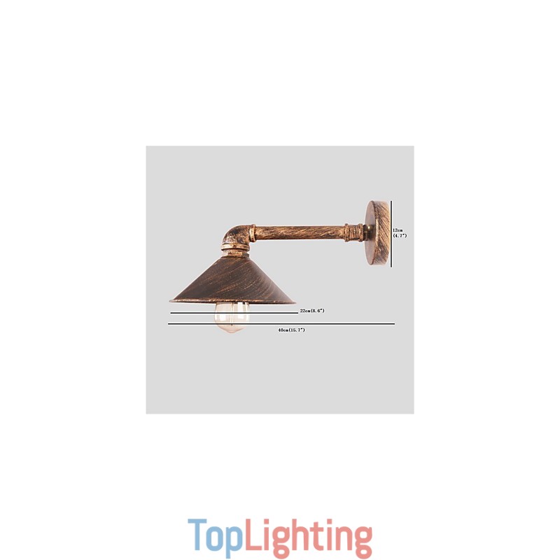 Water Pipe Wall Lights Retro Industrial Style Creative Country Metal Restaurant Cafe Bars Bar Table Wall Sconces