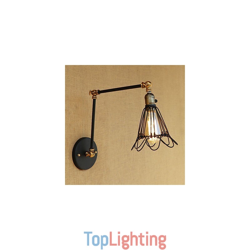 Rustic Lodge Country Retro Painting Feature for Mini Style Swing Arm Ambient Light Swing