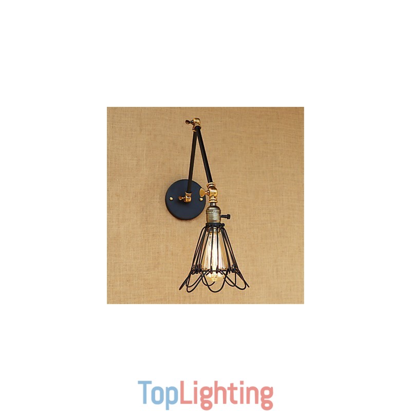 Rustic Lodge Country Retro Painting Feature for Mini Style Swing Arm Ambient Light Swing