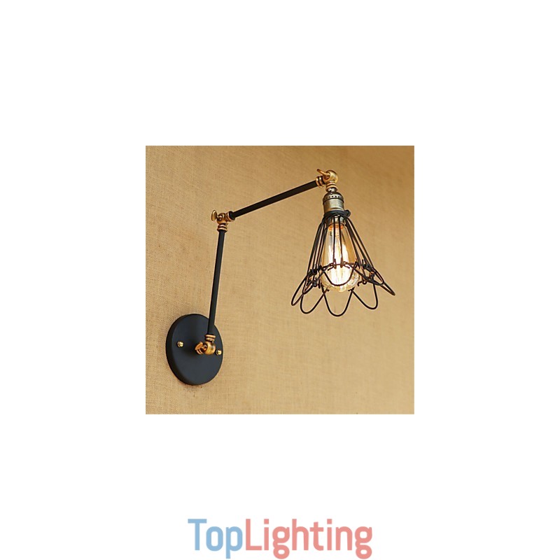 Rustic Lodge Country Retro Painting Feature for Mini Style Swing Arm Ambient Light Swing