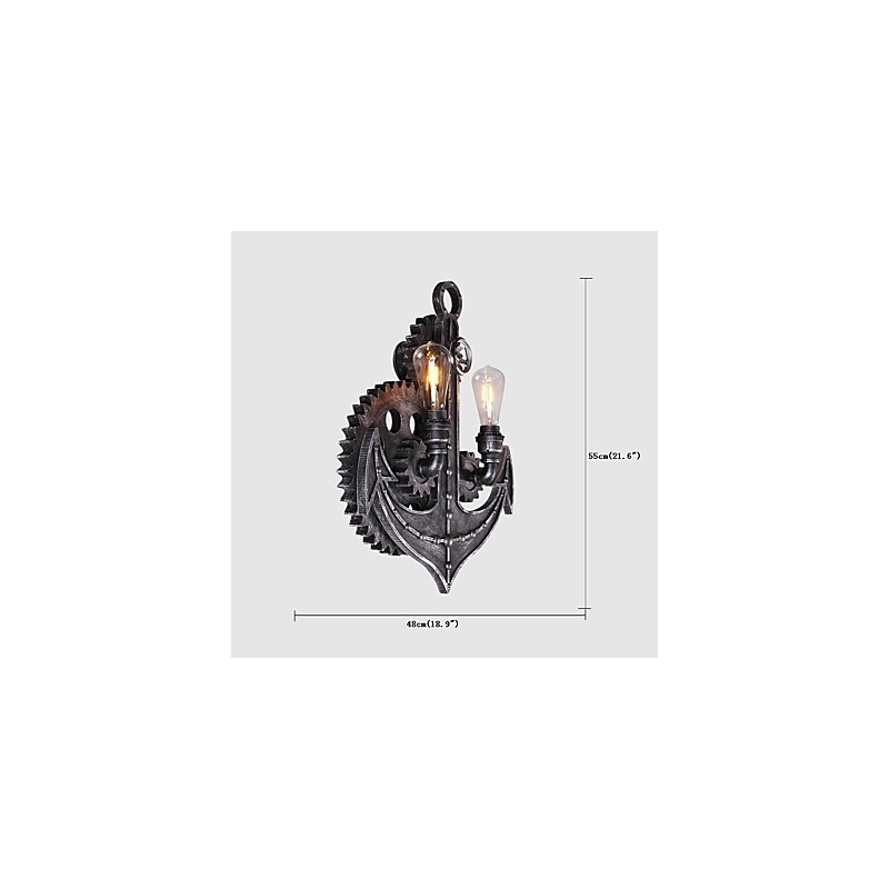 Vintage Industrial Wall Lights Wood Gear Shape Creative turnable Lights Restaurant Cafe Bar Decoration lighting