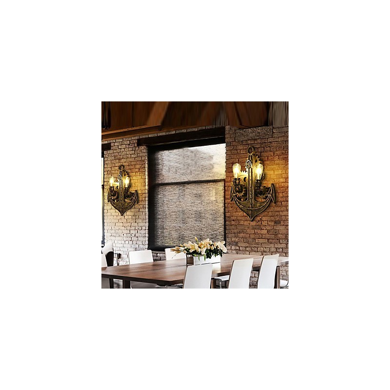 Vintage Industrial Wall Lights Wood Gear Shape Creative turnable Lights Restaurant Cafe Bar Decoration lighting