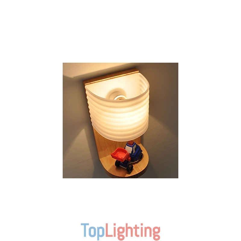 Simple Wall Lamp Bedside Desk Lamp With Glass Shade and Solid Wood for Bedroom Dresser Living Room Baby Room College Dorm Coffee Table Bookcas