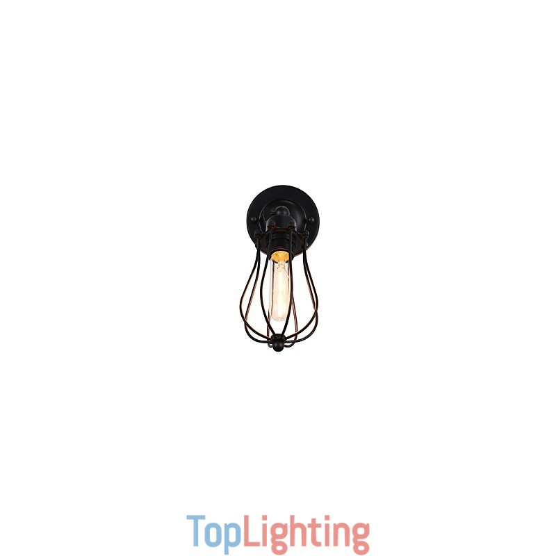 Painted Steel Wall Lamp Dumb Black American Coffee Decoration Retro Wall Light Lightsaber Lamp On Wall