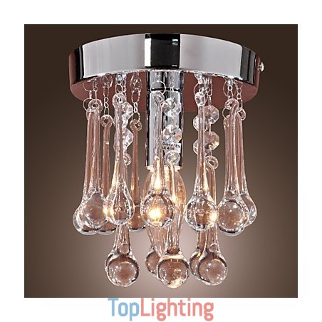 Modern Contemporary Crystal Mini Style Chrome Flush Mount Modern Contemporary Crystal Mini Style Chrome Flush Mount