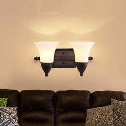 Rustic Lodge Black Oxide Finish Feature for Eye Protection Ambient Light Wall Sconces Wall Light