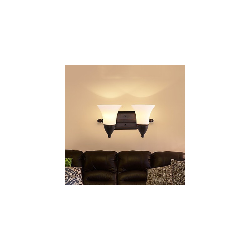 Rustic Lodge Black Oxide Finish Feature for Eye Protection Ambient Light Wall Sconces Wall Light