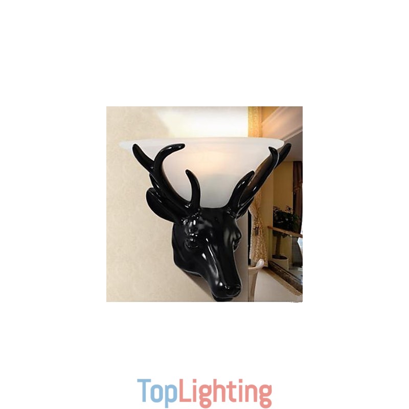 Contemporary And Contracted Deer Head Wall Lamp Fashion Creative Living Room Bedroom Wall Lamp