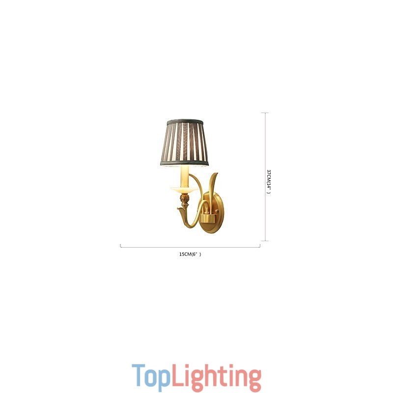 Simple Country Traditional Classic Brass Feature for Mini Style Uplight Wall Sconces Wall Light