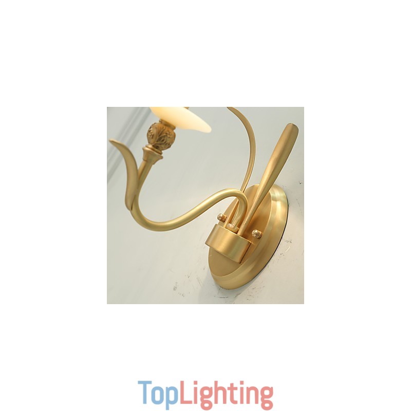 Simple Country Traditional Classic Brass Feature for Mini Style Uplight Wall Sconces Wall Light
