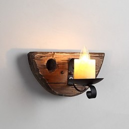 Rustic Lodge Painting Feature for Mini Style Uplight Wall Sconces Wall Light