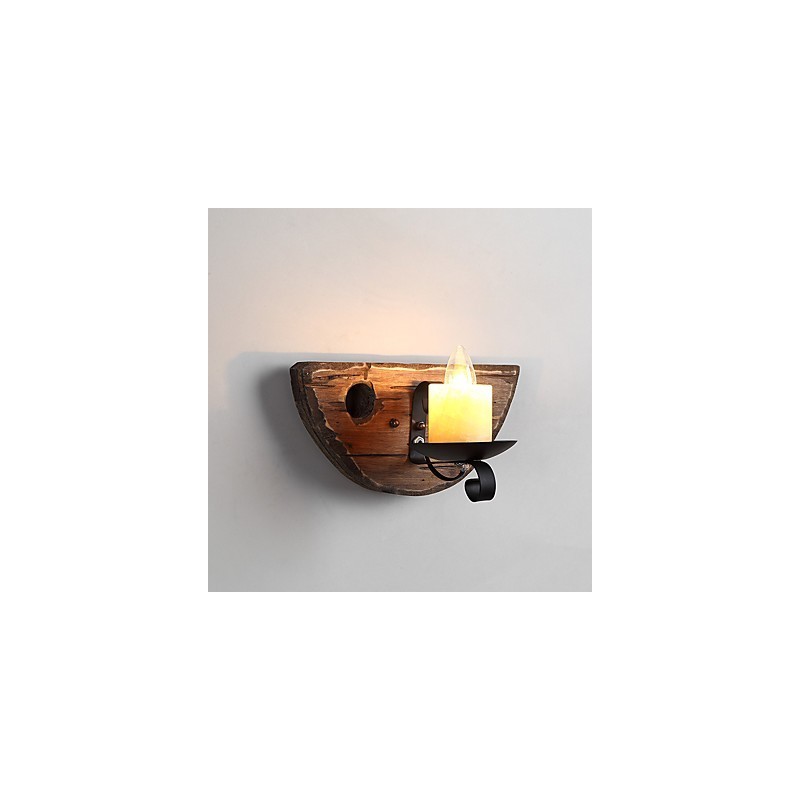 Rustic Lodge Painting Feature for Mini Style Uplight Wall Sconces Wall Light
