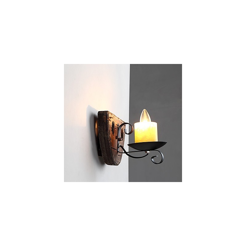 Rustic Lodge Painting Feature for Mini Style Uplight Wall Sconces Wall Light