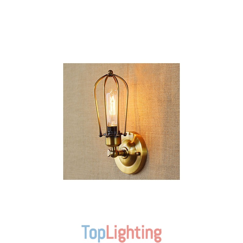 Simple Vintage Country Retro Electroplate Feature for Mini Style Ambient Light Wall Sconces