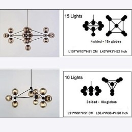 Chandelier Retro Living Roo Outdoors Garage Metal