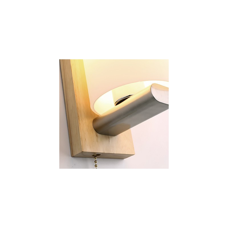 Novelty Country Feature for Mini Style Eye Protection Ambient Light Wall Sconces Wall Light Log Wood Bedroom Bedside Lamp