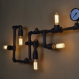 Loft Industrial Wall Lamps Antique Edison Wall lights with Bulbs Vintage Pipe Wall Lamp for Living Room Lighting