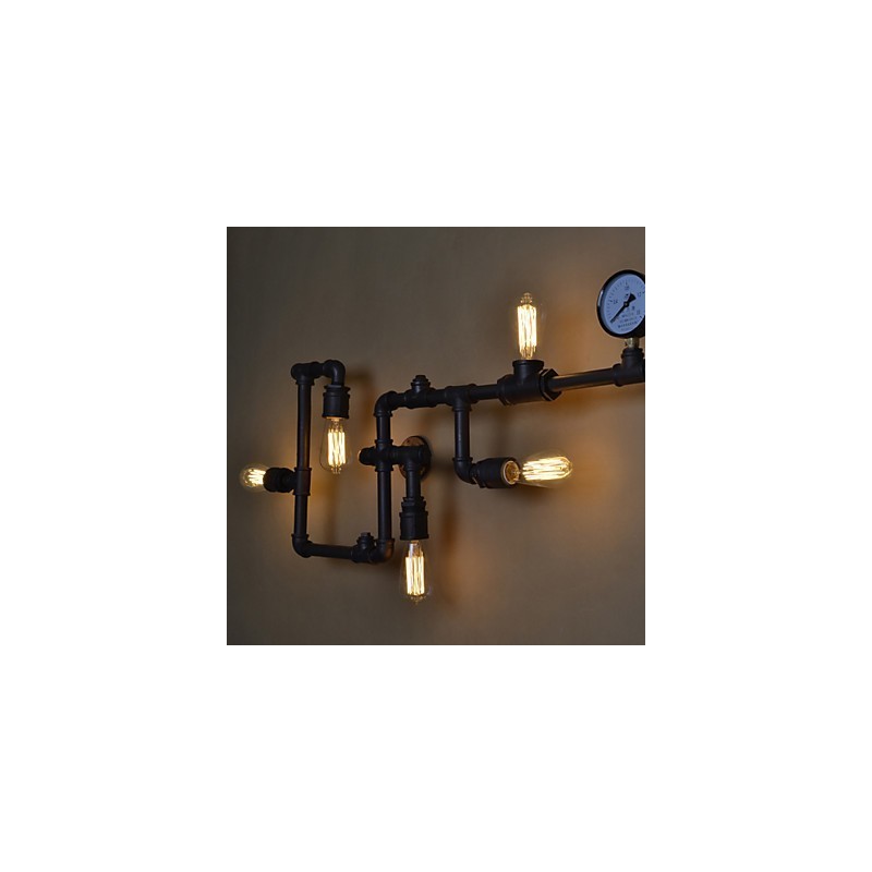 Loft Industrial Wall Lamps Antique Edison Wall lights with Bulbs Vintage Pipe Wall Lamp for Living Room Lighting