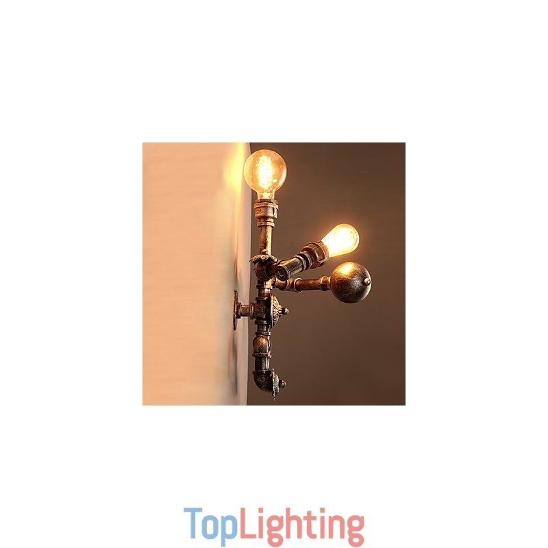 Loft Water Pipe Wall Lights Retro Industrial Style Creative Robot Design Metal Restaurant Cafe Bars Bar Table Wall Sconces