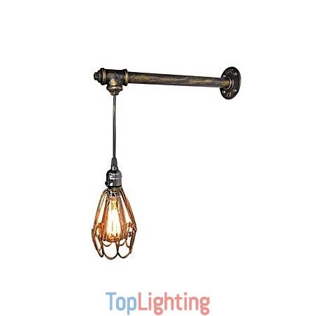Loft vintage wall sconce lamp restaurant cafe corridor bar Iron Cage wall lamp industry Iron pipe lighting Loft vintage wall sconce lamp restaurant cafe corridor bar Iron Cage wall lamp industry Iron pipe lighting