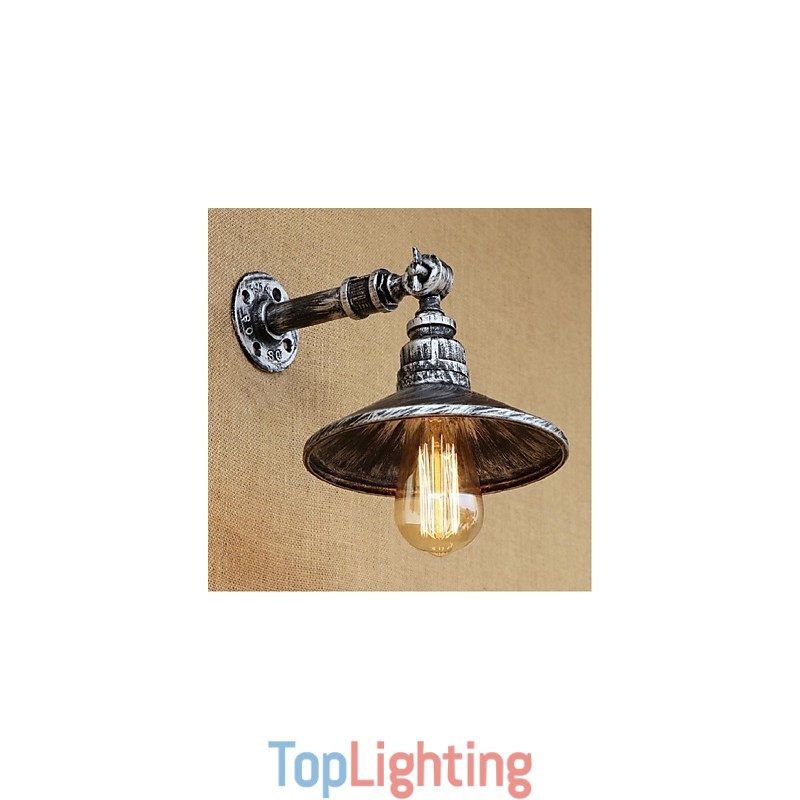 Industrial Style Nordic Water Pipe Wall Lamp Wall Light Silver