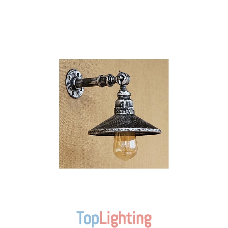 Industrial Style Nordic Water Pipe Wall Lamp Wall Light Silver