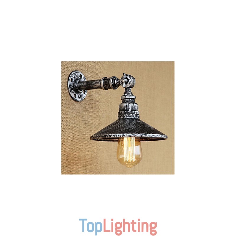 Industrial Style Nordic Water Pipe Wall Lamp Wall Light Silver