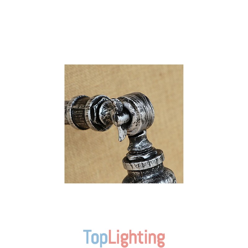 Industrial Style Nordic Water Pipe Wall Lamp Wall Light Silver