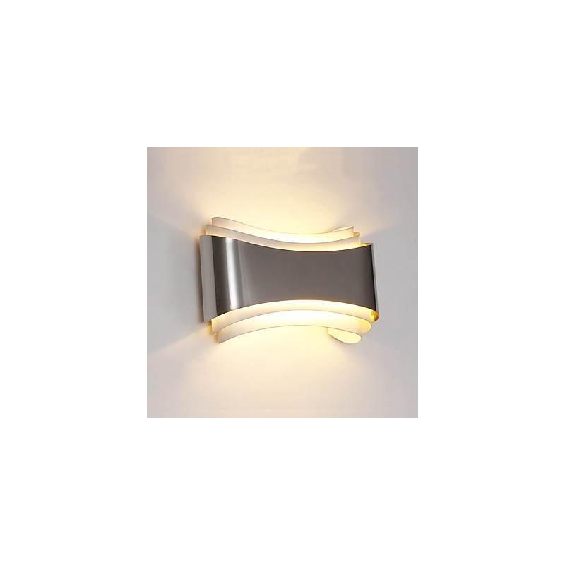Integrated Modern Contemporary Chrome Feature for Ambient Light Wall Sconces Wall Light