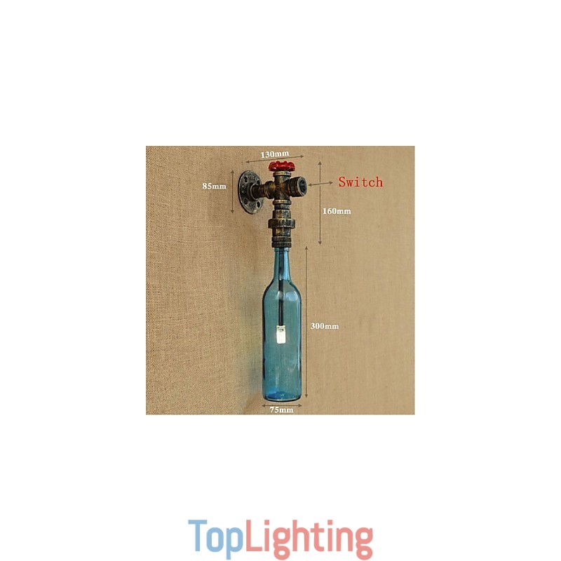 Wall Switch With Water Pipe Bottle Wall Light