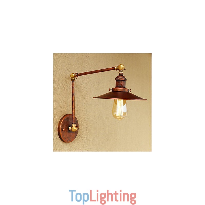 Long arm Half rusty Industrial Retro Nostalgic Retractable Folding Wall Sconces Wall Light
