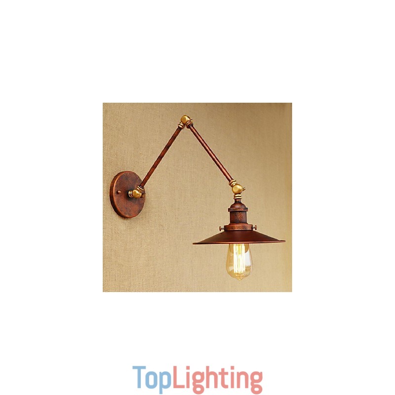 Long arm Half rusty Industrial Retro Nostalgic Retractable Folding Wall Sconces Wall Light