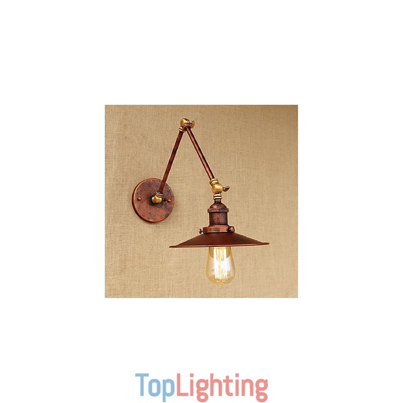 Long arm Half rusty Industrial Retro Nostalgic Retractable Folding Wall Sconces Wall Light