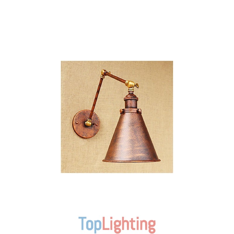 Long arm Half rust Retro Creative Nostalgic Retractable Folding Wall Sconces Wall Light