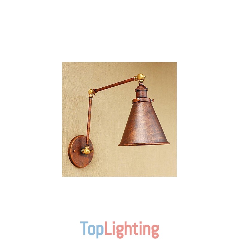 Long arm Half rust Retro Creative Nostalgic Retractable Folding Wall Sconces Wall Light