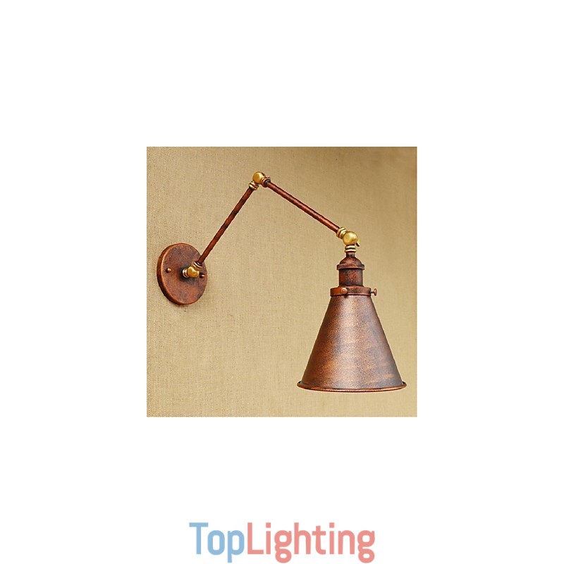 Long arm Half rust Retro Creative Nostalgic Retractable Folding Wall Sconces Wall Light