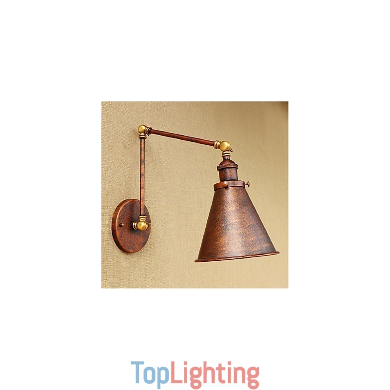 Long arm Half rust Retro Creative Nostalgic Retractable Folding Wall Sconces Wall Light