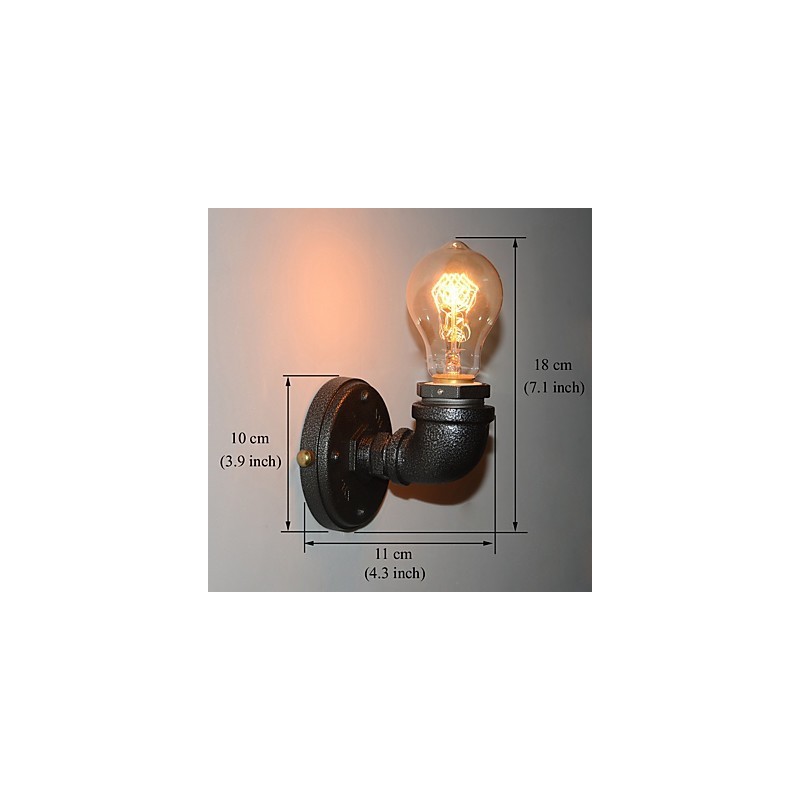 Simple Retro Industrial Iron Pipe Decorative wall lamp Wall Fixture