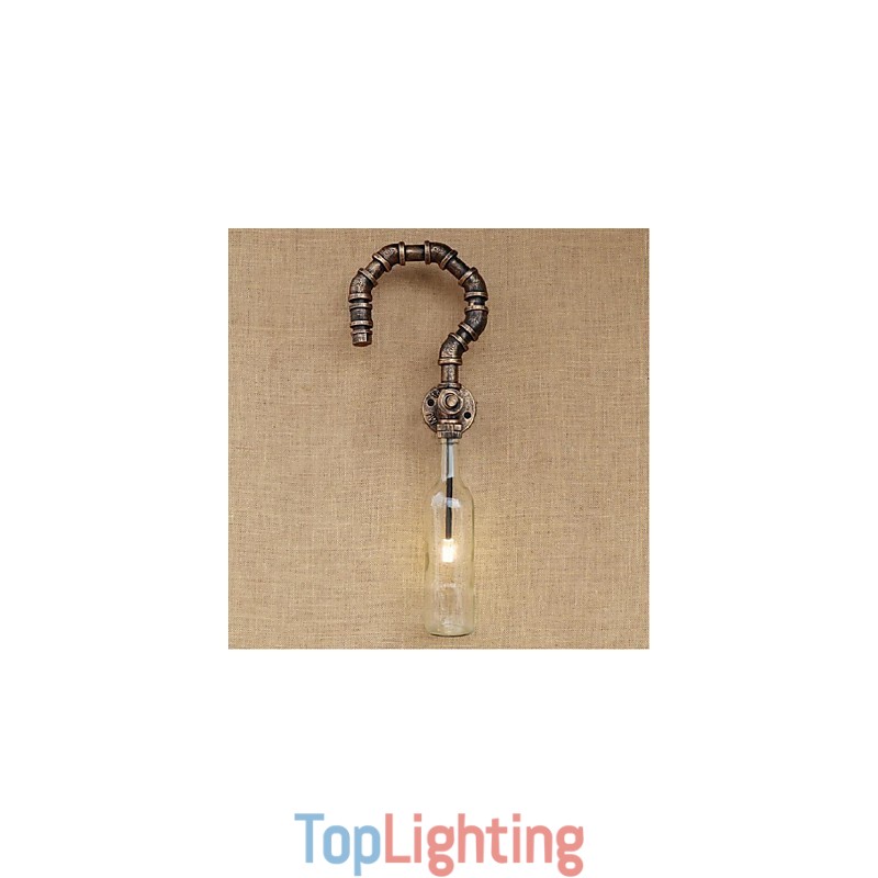 Retro American Village Creative Industry Wind Designer Water Bottle Wall Lamp Wall Light