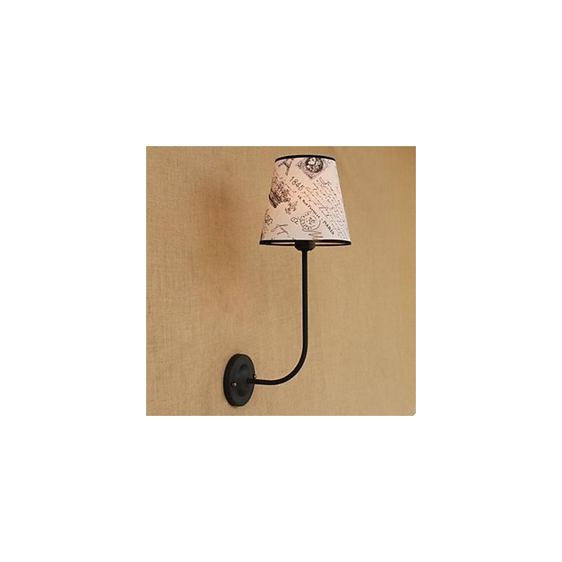 Modern Succinct Fashion Bar Restaurant Nostalgic Breakfast Cloth Cover Wall Lamp Wrought Iron Bend
