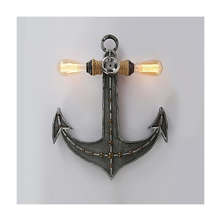 Vintage Industrial Wall Lights Wood Boat Anchor Shape Creative Restaurant Cafe Bar Decoration lighting Vintage Industrial Wall Lights Wood Boat Anchor Shape Creative Restaurant Cafe Bar Decoration lighting