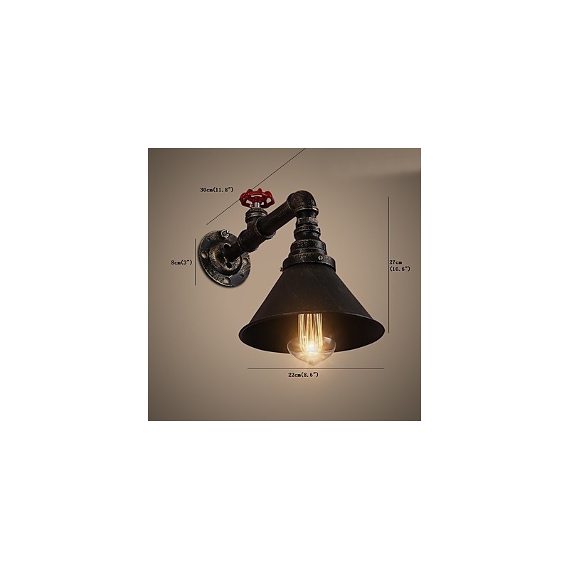 Water Pipe Wall Lights Retro Industrial Style Creative Country Metal Restaurant Cafe Bars Bar Table Wall Sconces