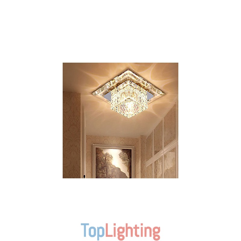 Mini Crystal Ceiling Lamp Spotlight 3W Creative Lamp Tube Light Colorful Color Square Dome Light