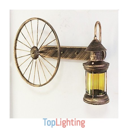 Rustic Lodge Painting Feature for Mini Style Uplight Wall Sconces Wall Light Rustic Lodge Painting Feature for Mini Style Uplight Wall Sconces Wall Light
