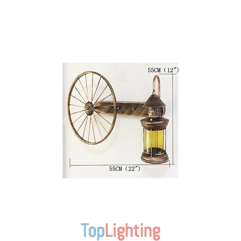 Rustic Lodge Painting Feature for Mini Style Uplight Wall Sconces Wall Light